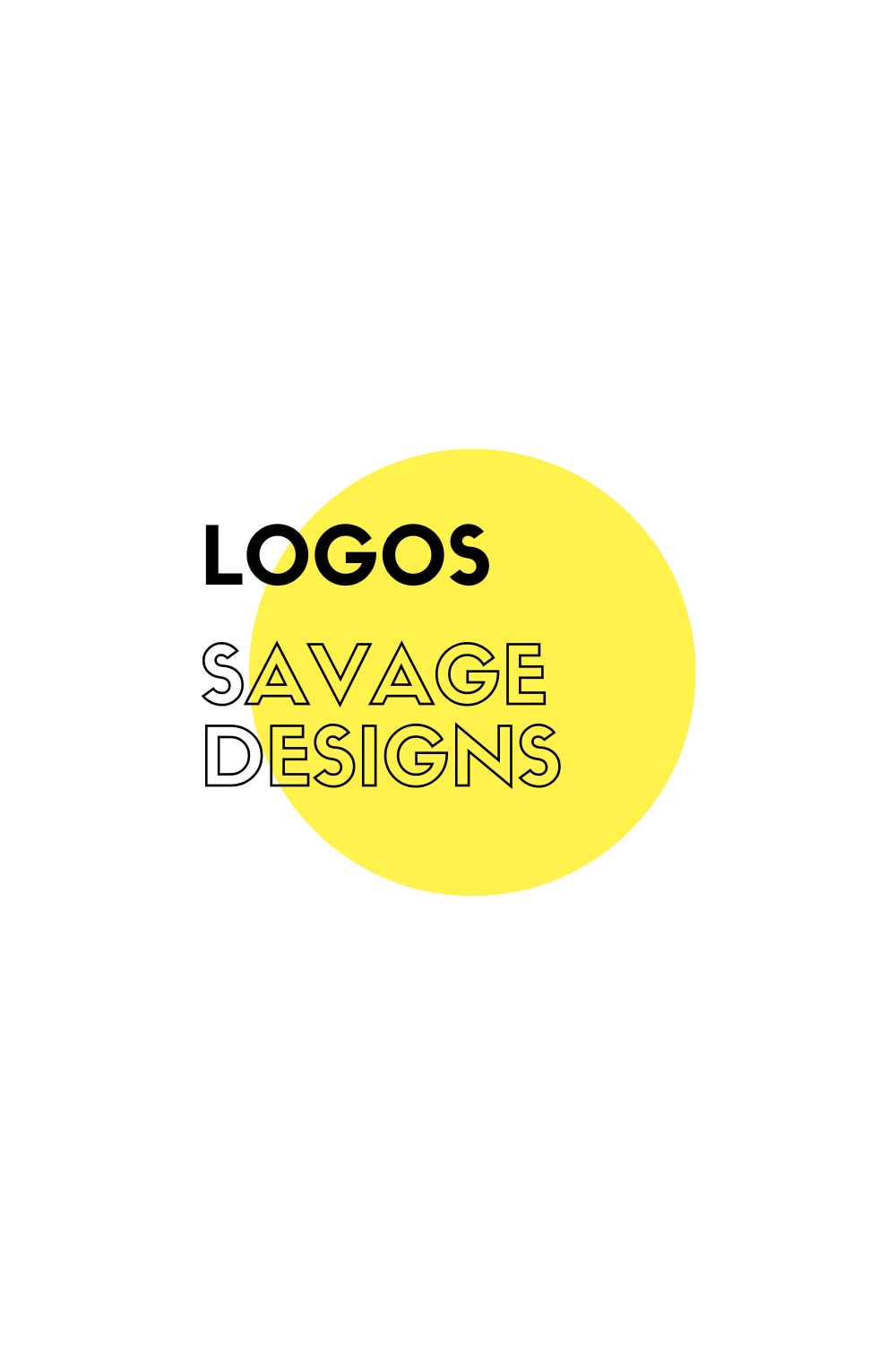 Creative logo with yellow round and modern font.
