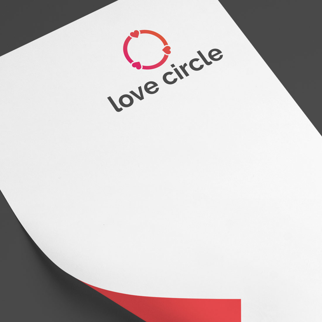 Clean Love Circle Logo Design preview image.