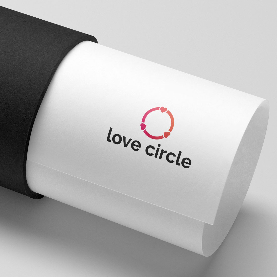 Minimal Love Circle Logo Design cover image.