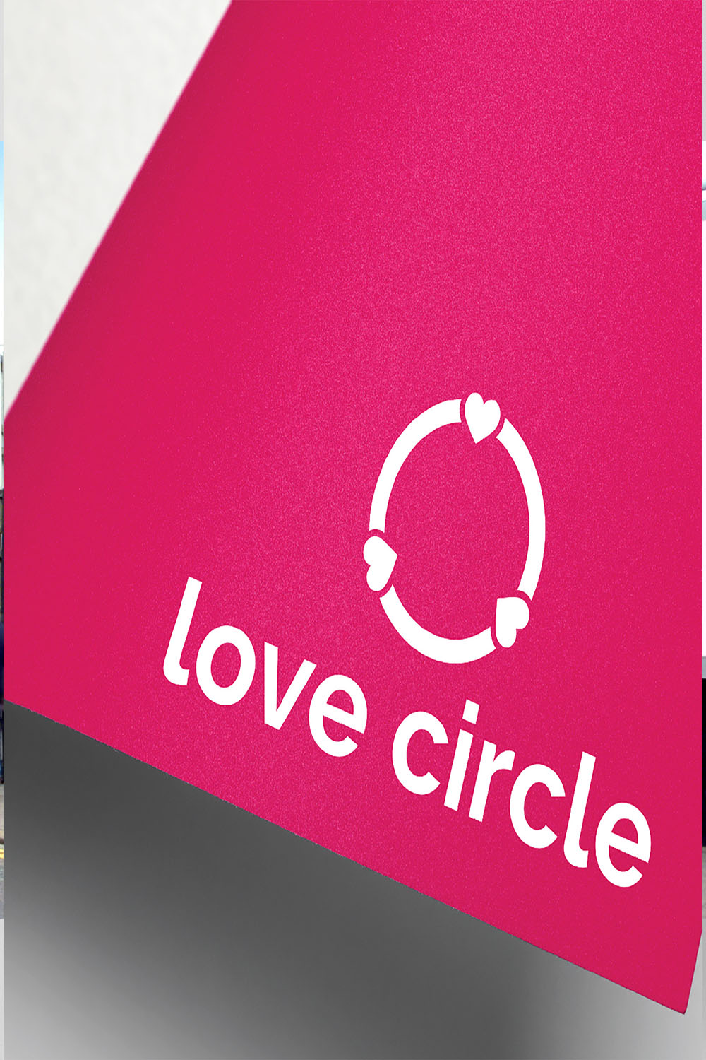 Clean Love Circle Logo Design pinterest image.