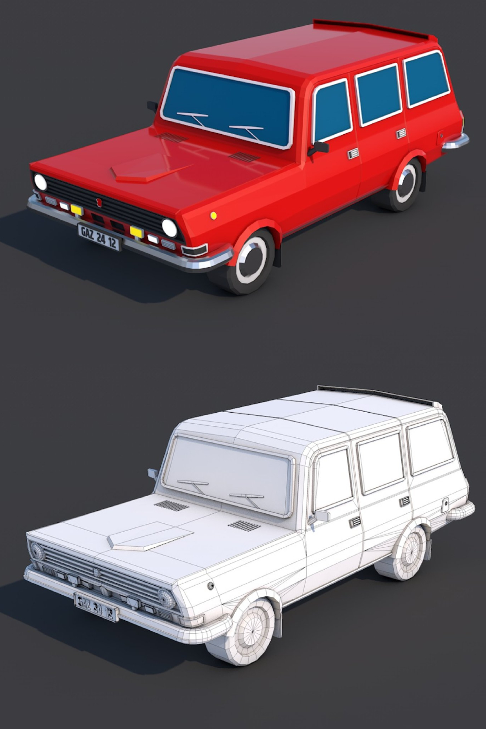 Low Poly City Car - Pinterest.