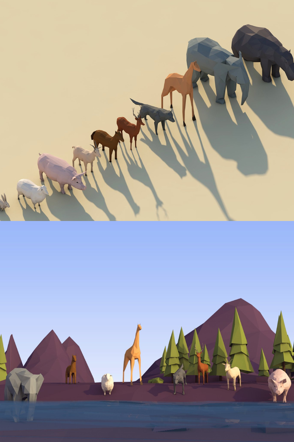 Low Poly Forest Animals Pack 1 - Pinterest.