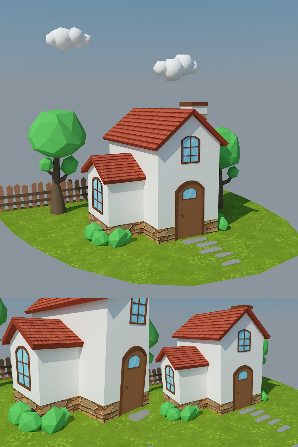 Low Poly House 5 - Pinterest.
