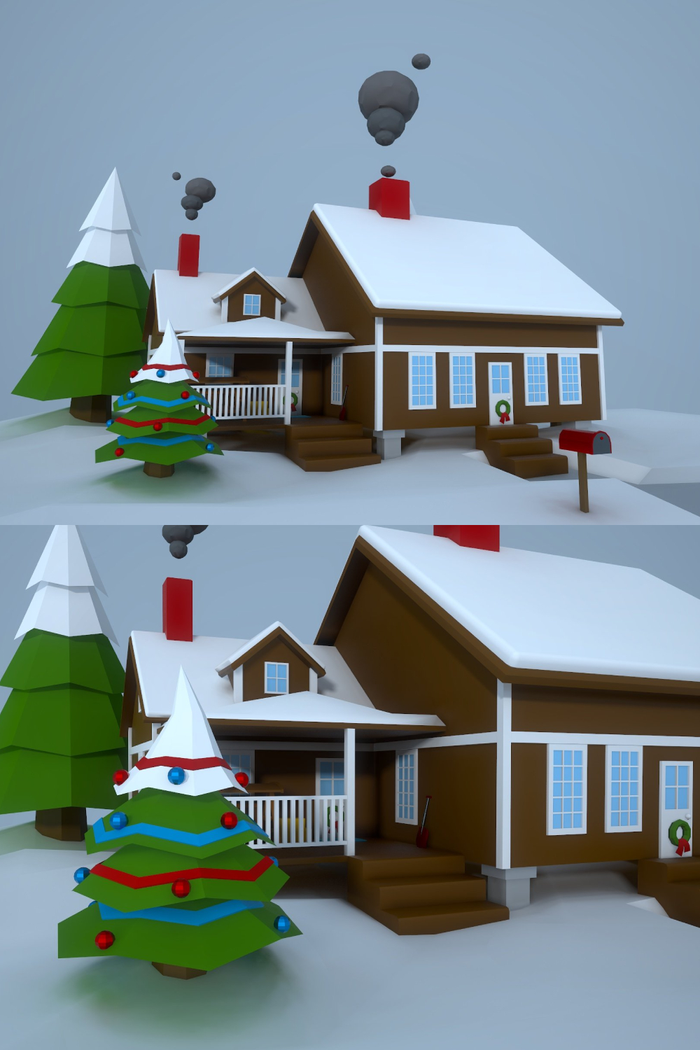 Low Poly House - Pinterest.