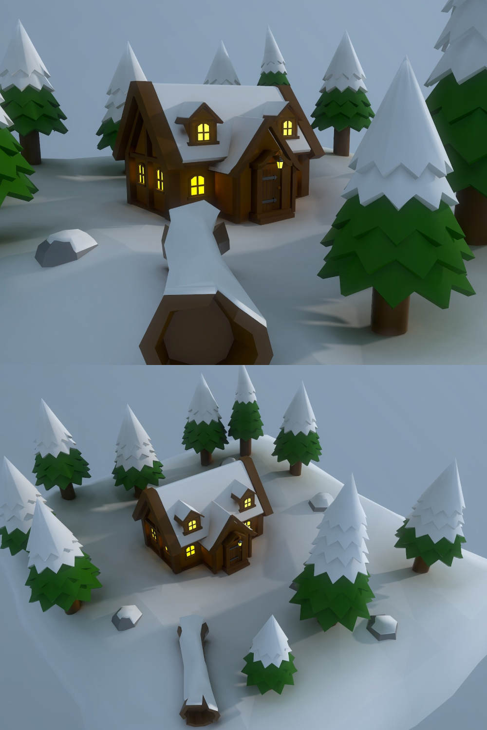 Low Poly Hut - Pinterest.