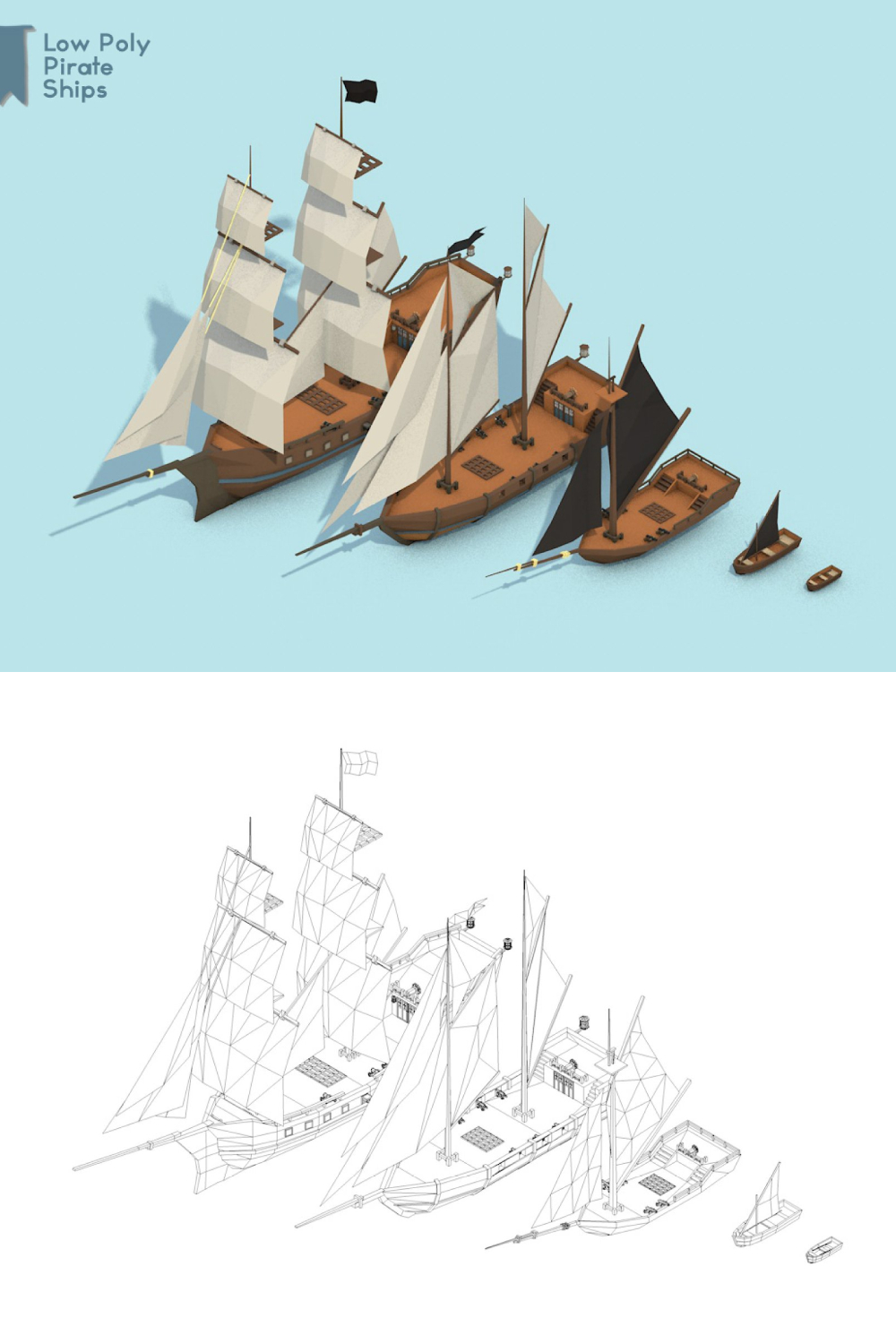 Low Poly Pirate Ships - Pinterest.