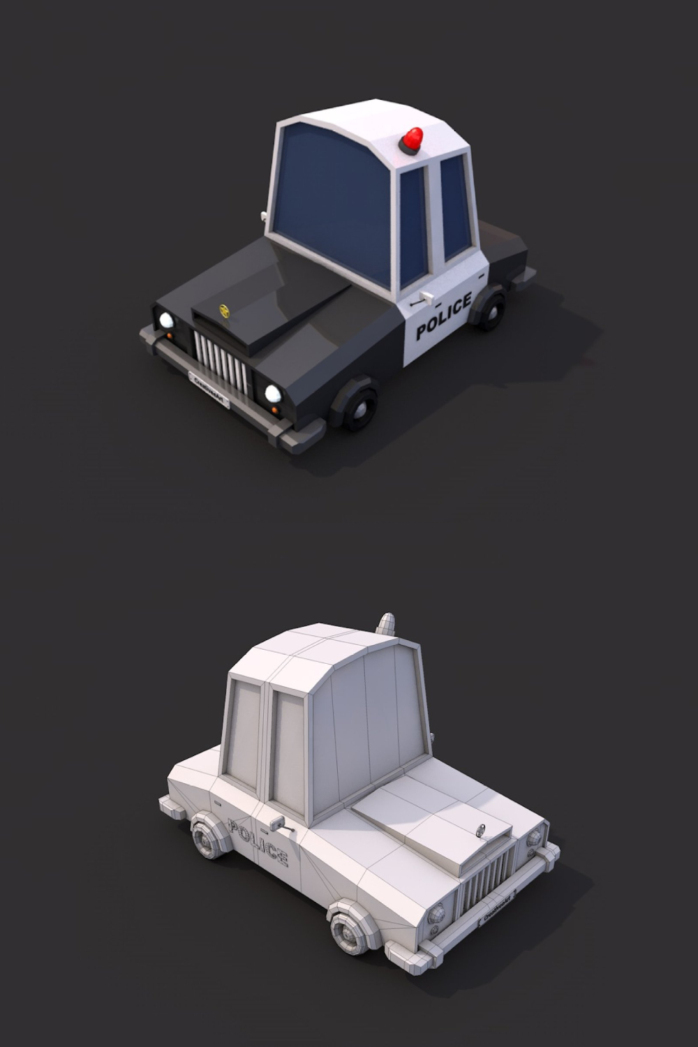 Low Poly Police Car - Pinterest.