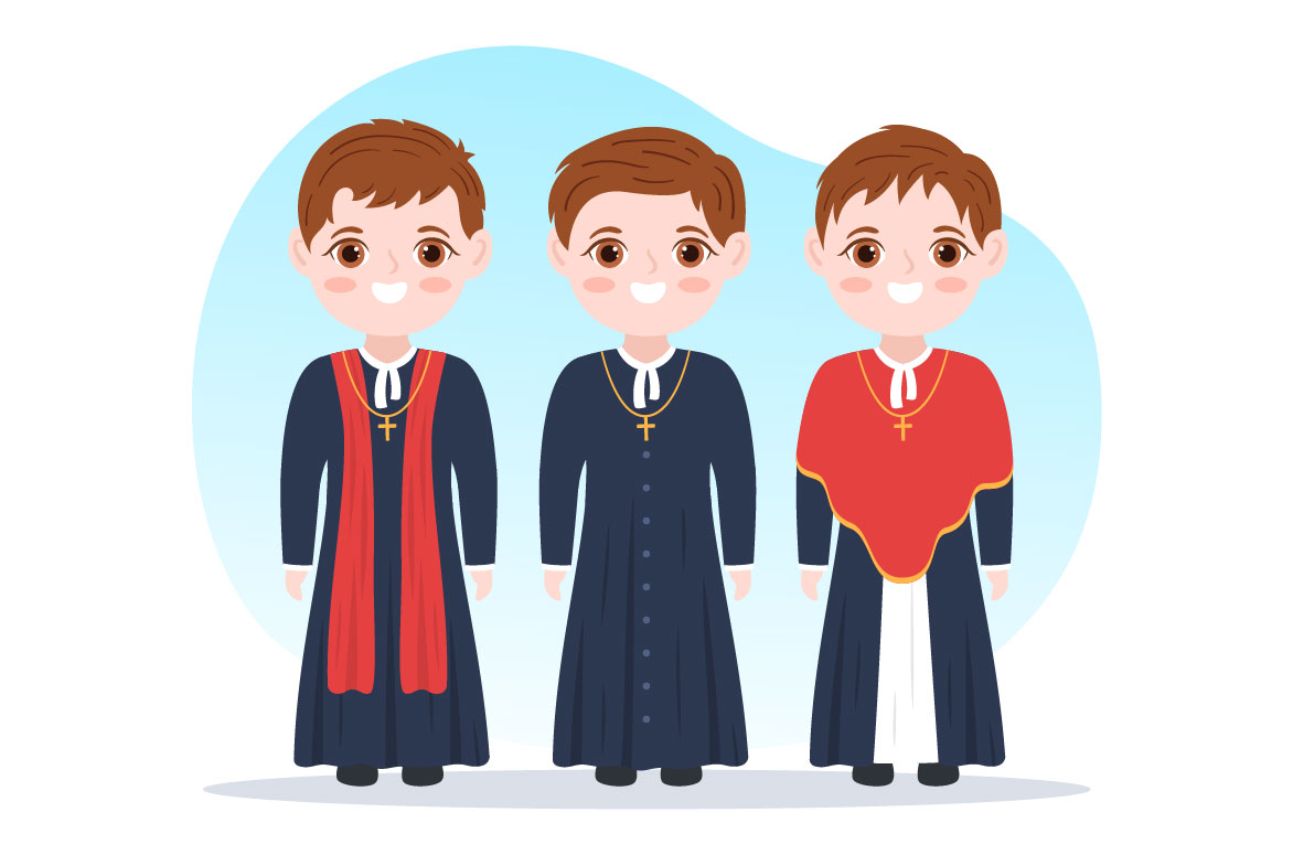 Pastor and Lutheran Church Illustration preview image.