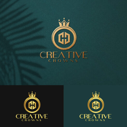 Luxury Crown Letter CC Logo Design Template cover image.