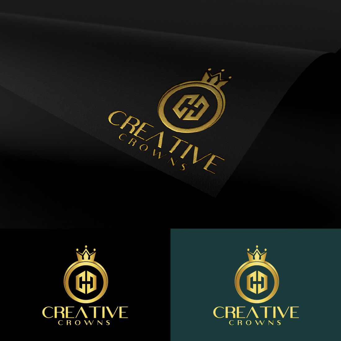 Letter Luxury Crown Logo Design Template cover image.