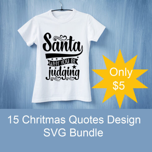 Chritmas Quotes Design SVG Bundle cover image.