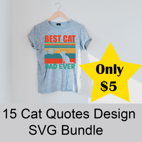 Cat Quotes Design SVG Bundle cover image.