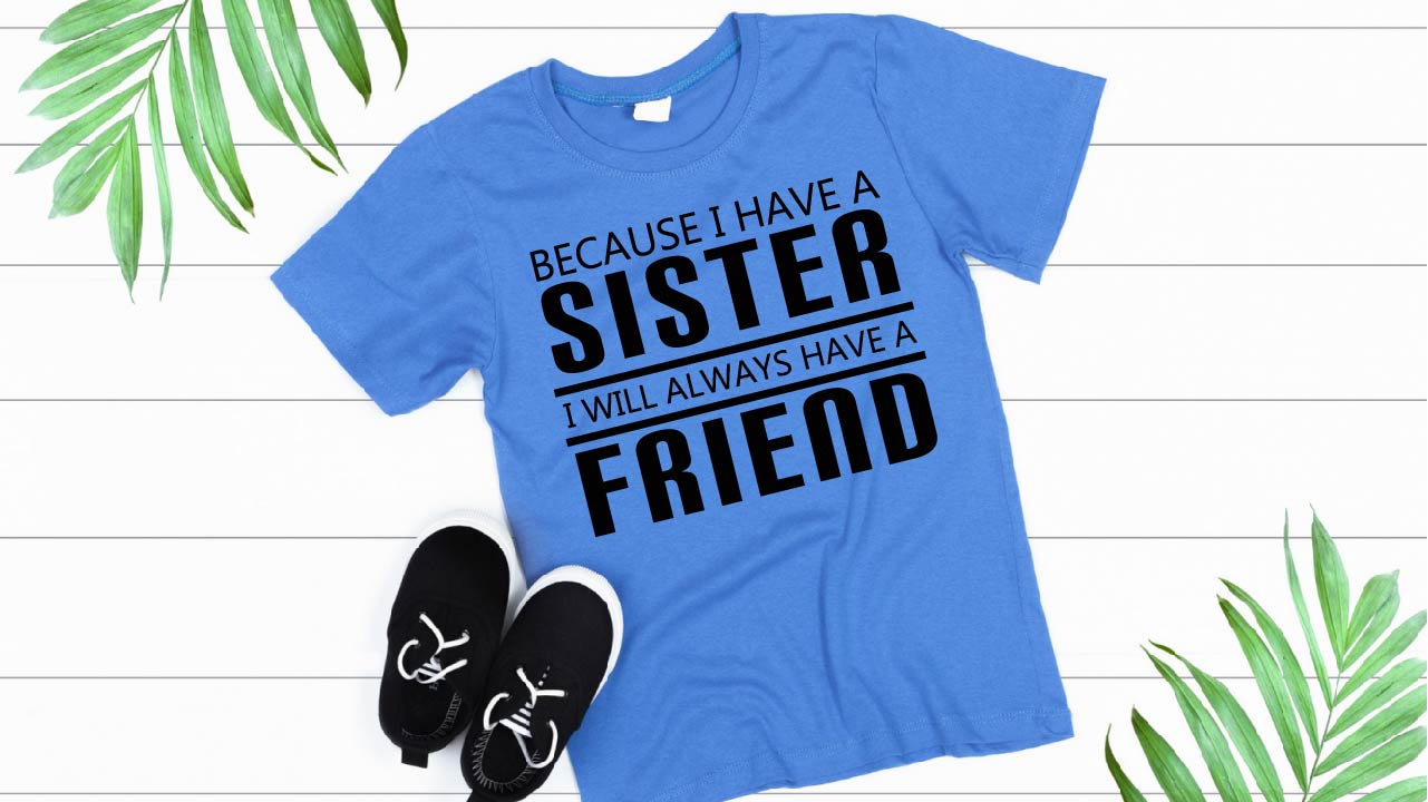 T-shirt Sister Is a Friend Design SVG Bundle preview image.
