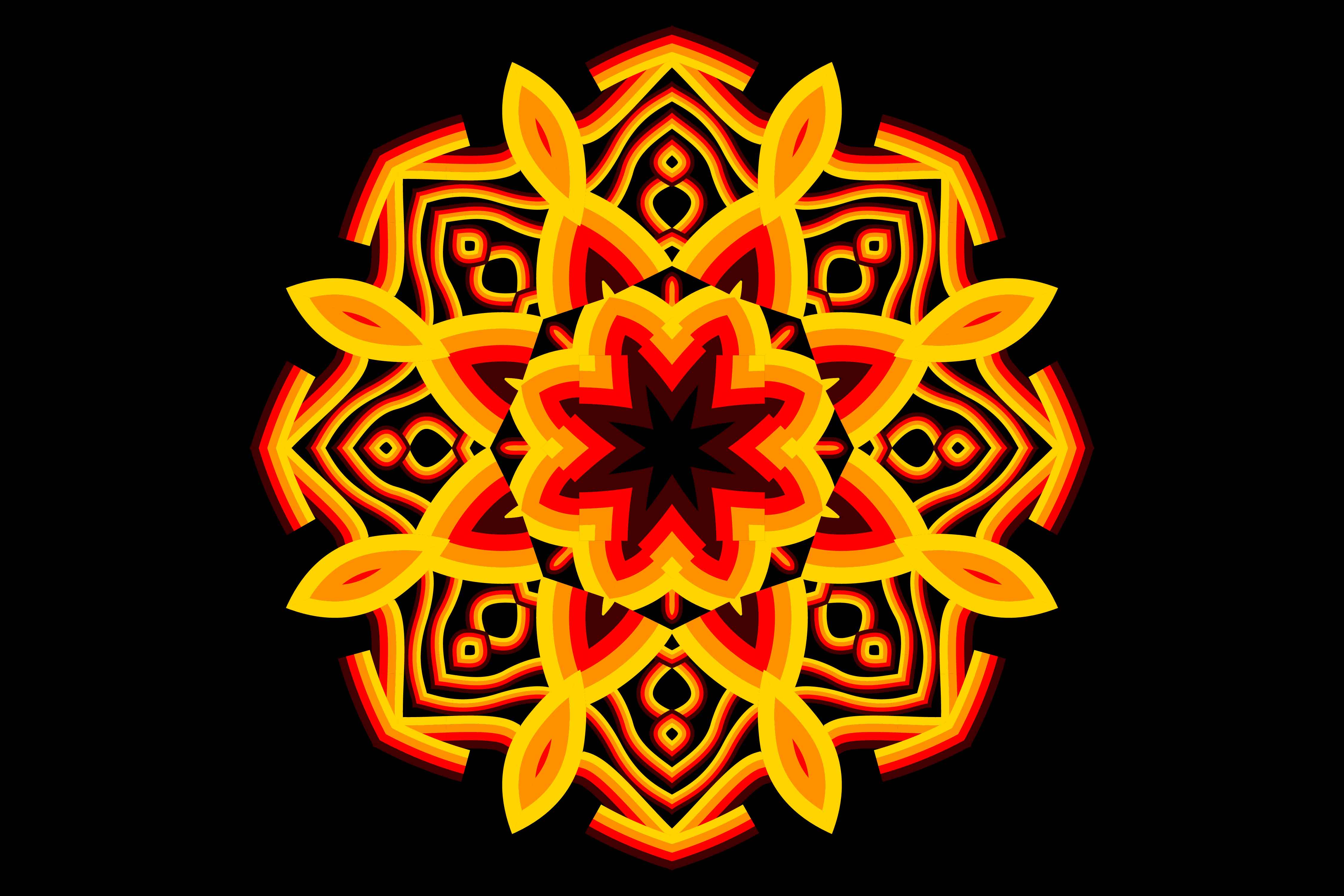 Charming image of geometric mandala