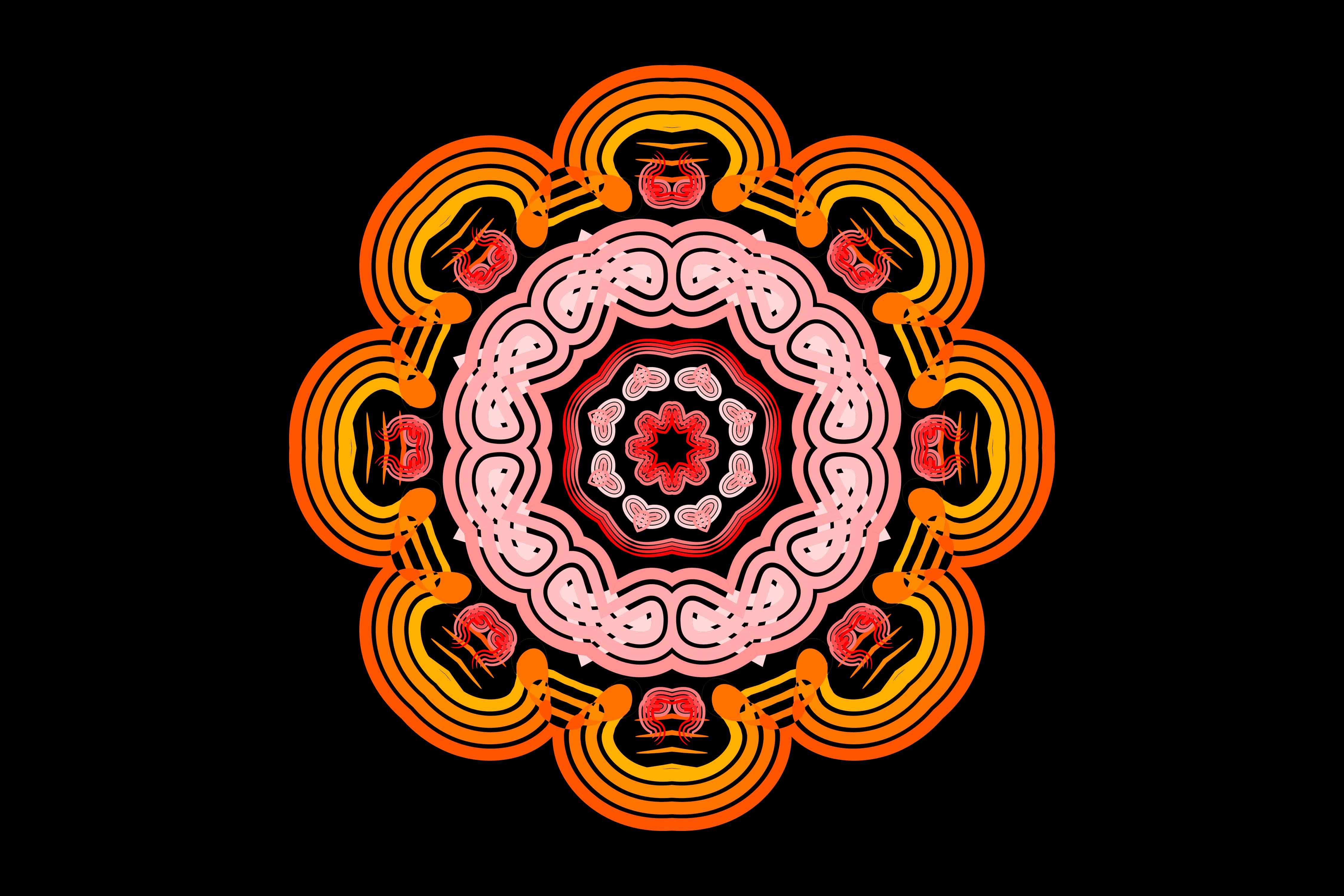 Colorful image of geometric mandala