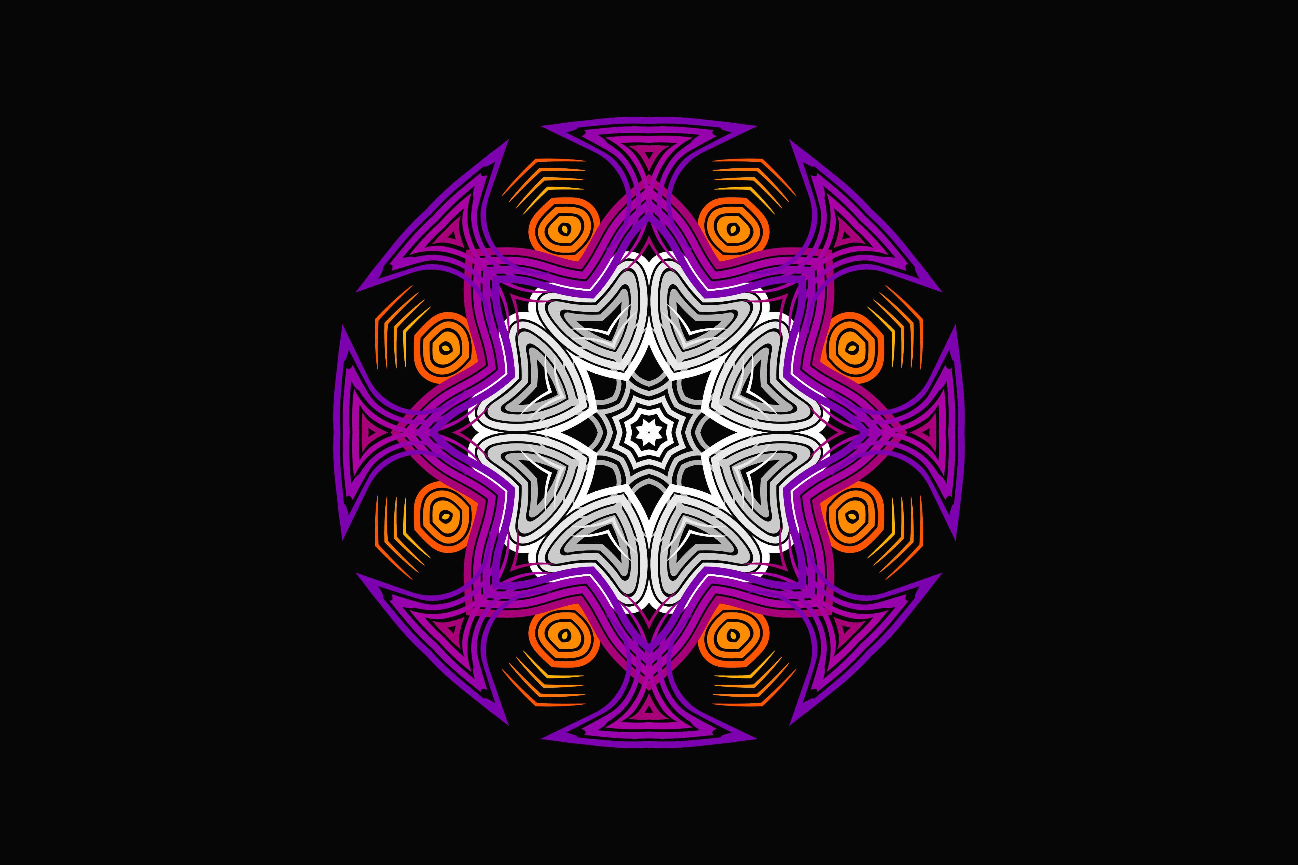 Colorful image of geometric mandala