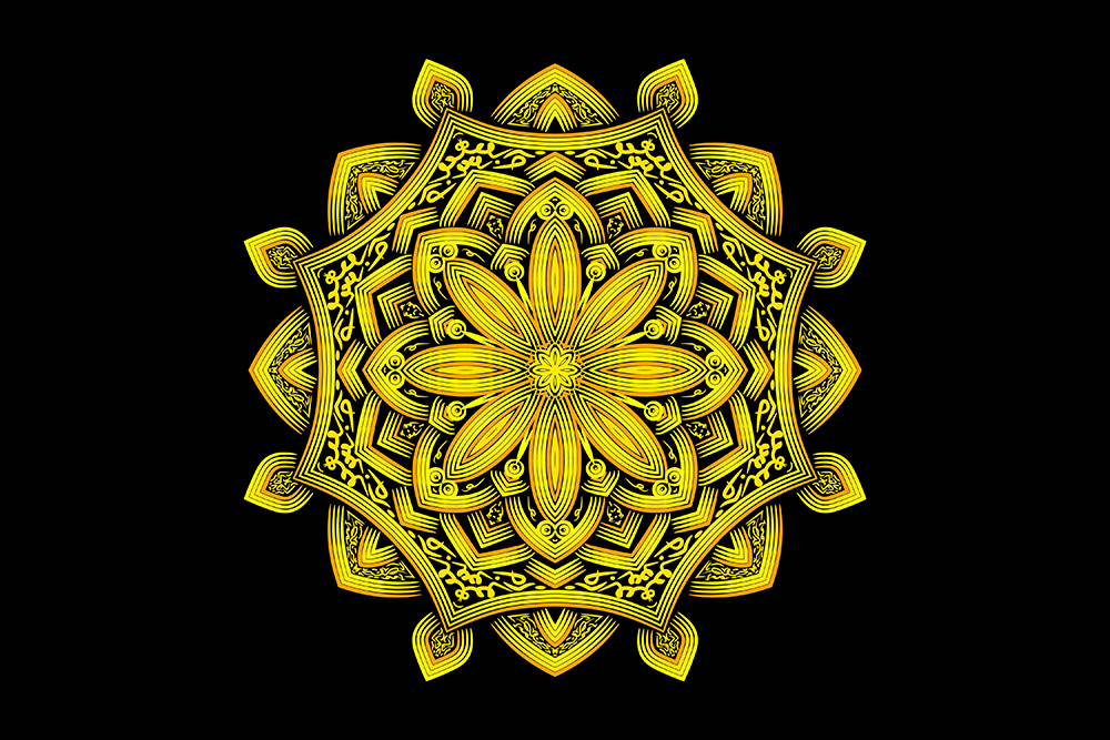 Irresistible geometric mandala image