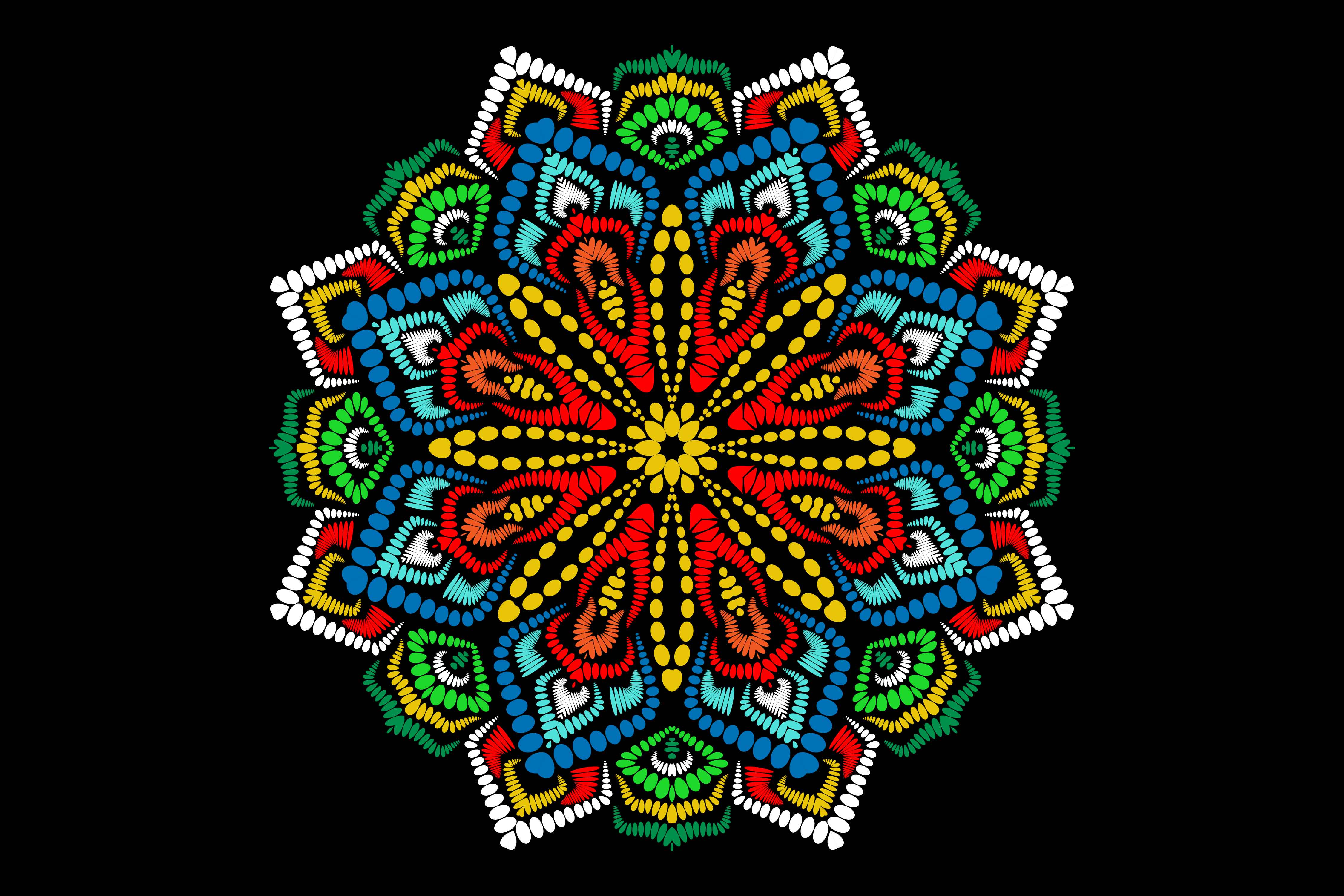 Colorful image of geometric mandala