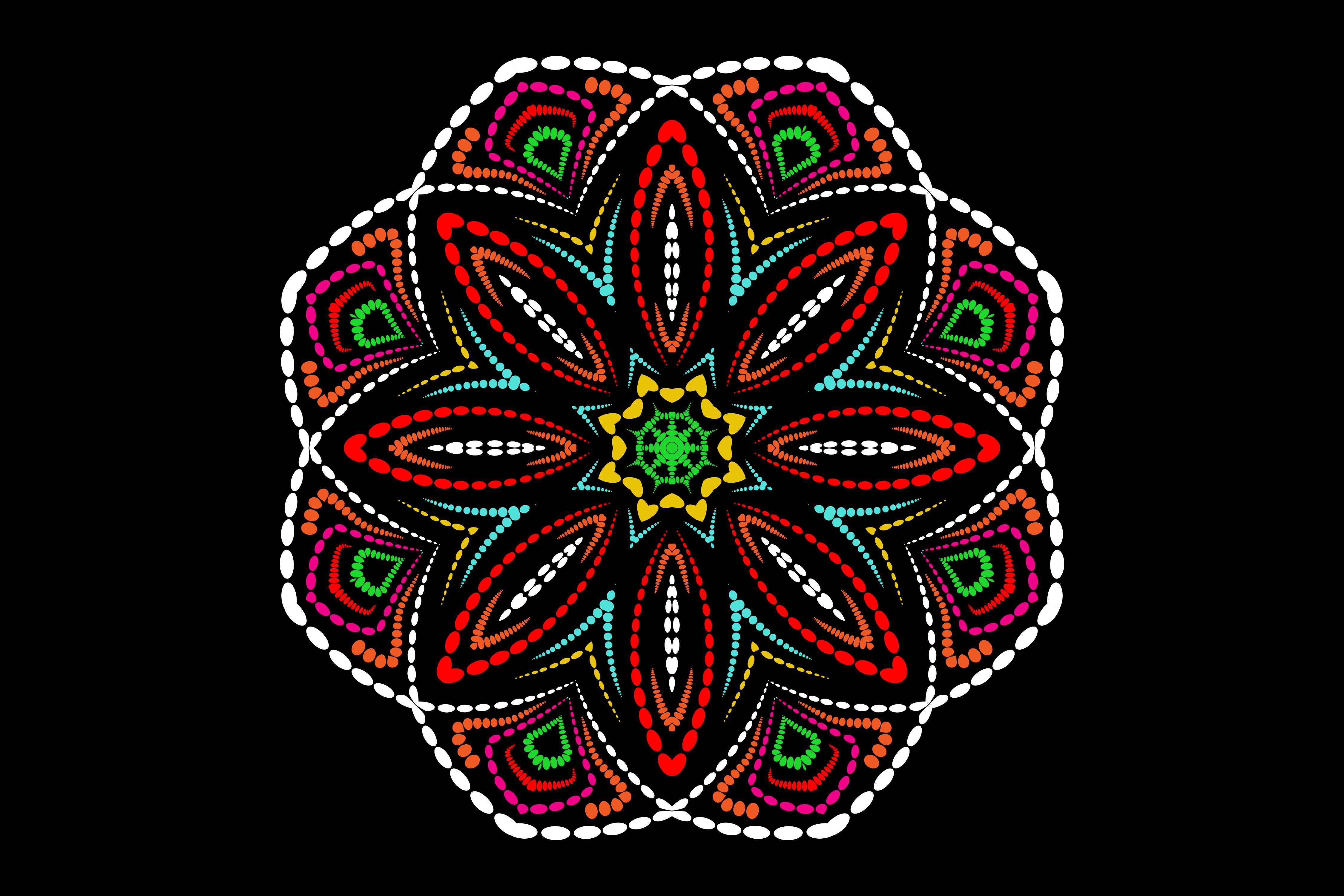 Colorful image of geometric mandala