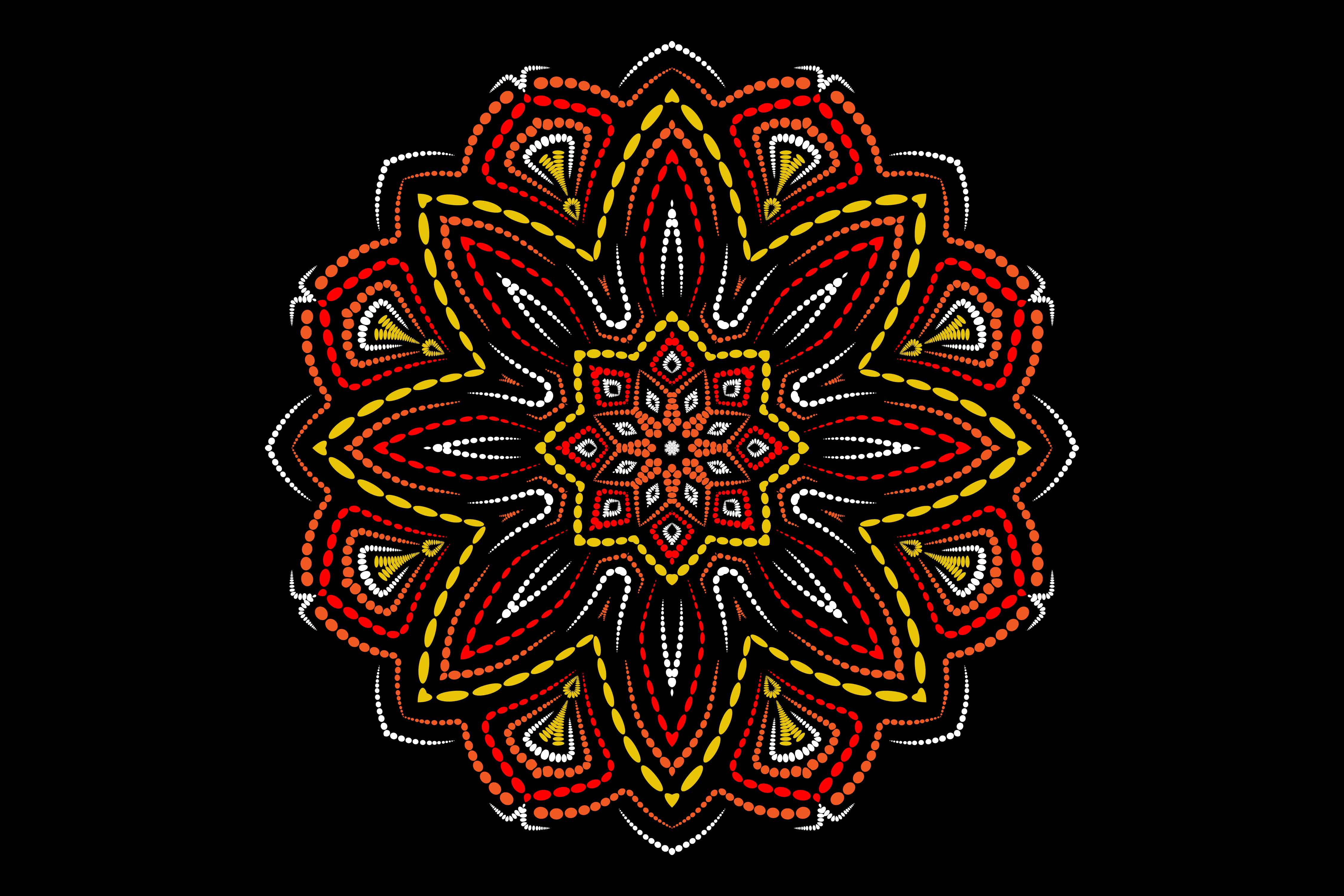 Colorful image of geometric mandala