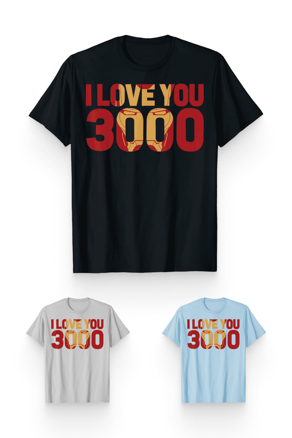 T-Shirts with text I Love You 3000.