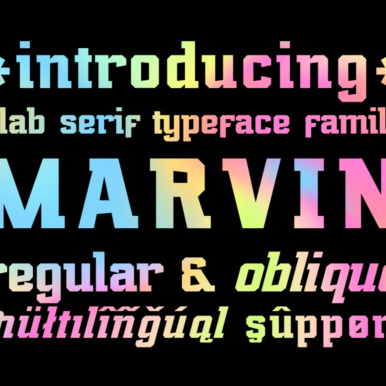 Marvin regular font main image preview.