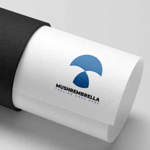 Minimal Mashroom Umbrella Logo Design cover image.