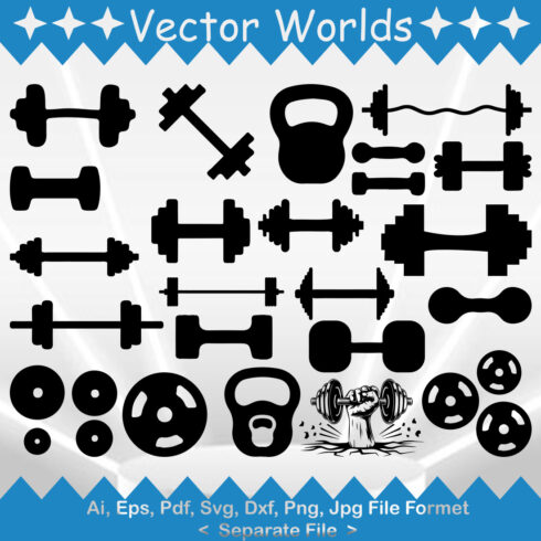 Collection of gorgeous images of dumbbell silhouettes