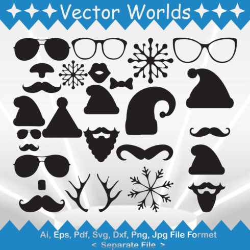 Collection of amazing vector image of Christmas accessories.
