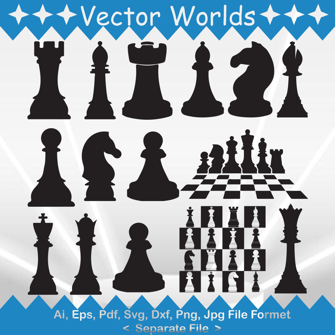 A selection of amazing vector images of chess.