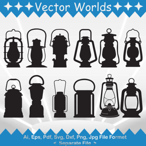 A selection of amazing camping lantern vector images.