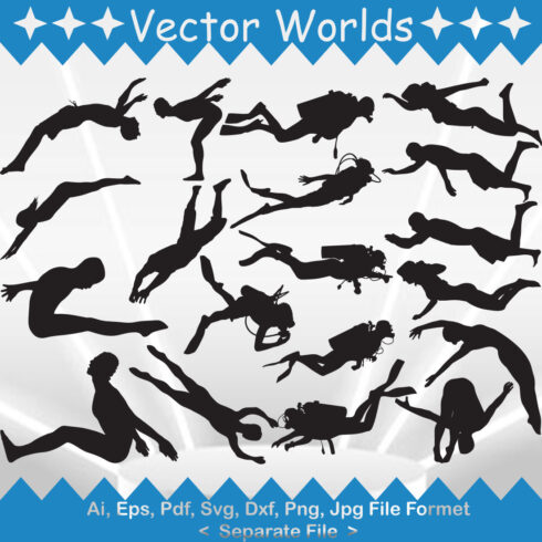 A selection of adorable diver silhouette images