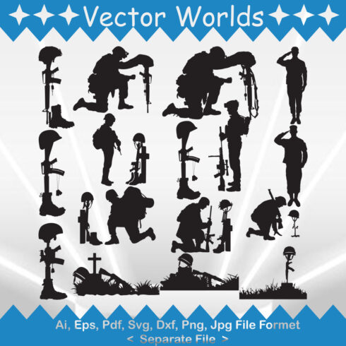 Fallen Soldiers SVG Vector Design main cover.