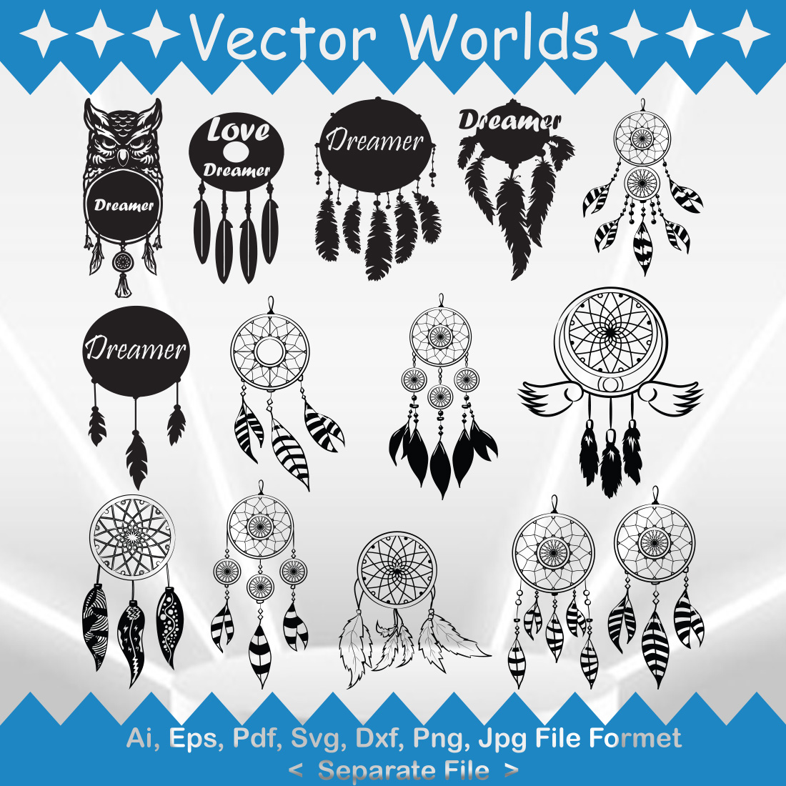 A collection of gorgeous Dream Catcher silhouette images
