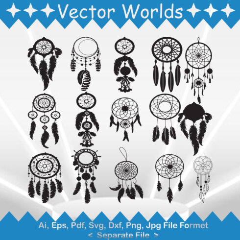 Pack of wonderful images of Dream Catcher silhouettes