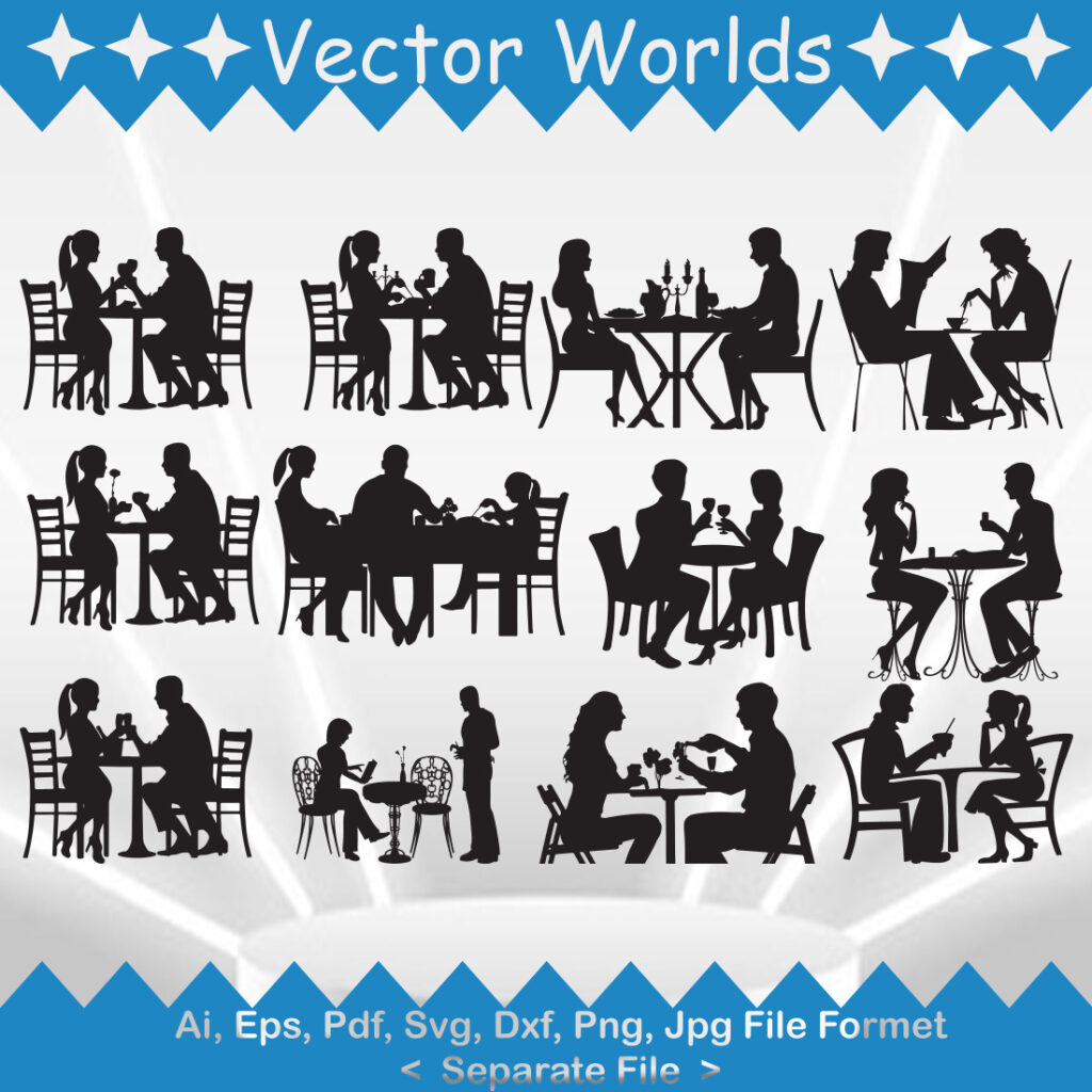 Couple Date Restaurant SVG Vector Design - MasterBundles