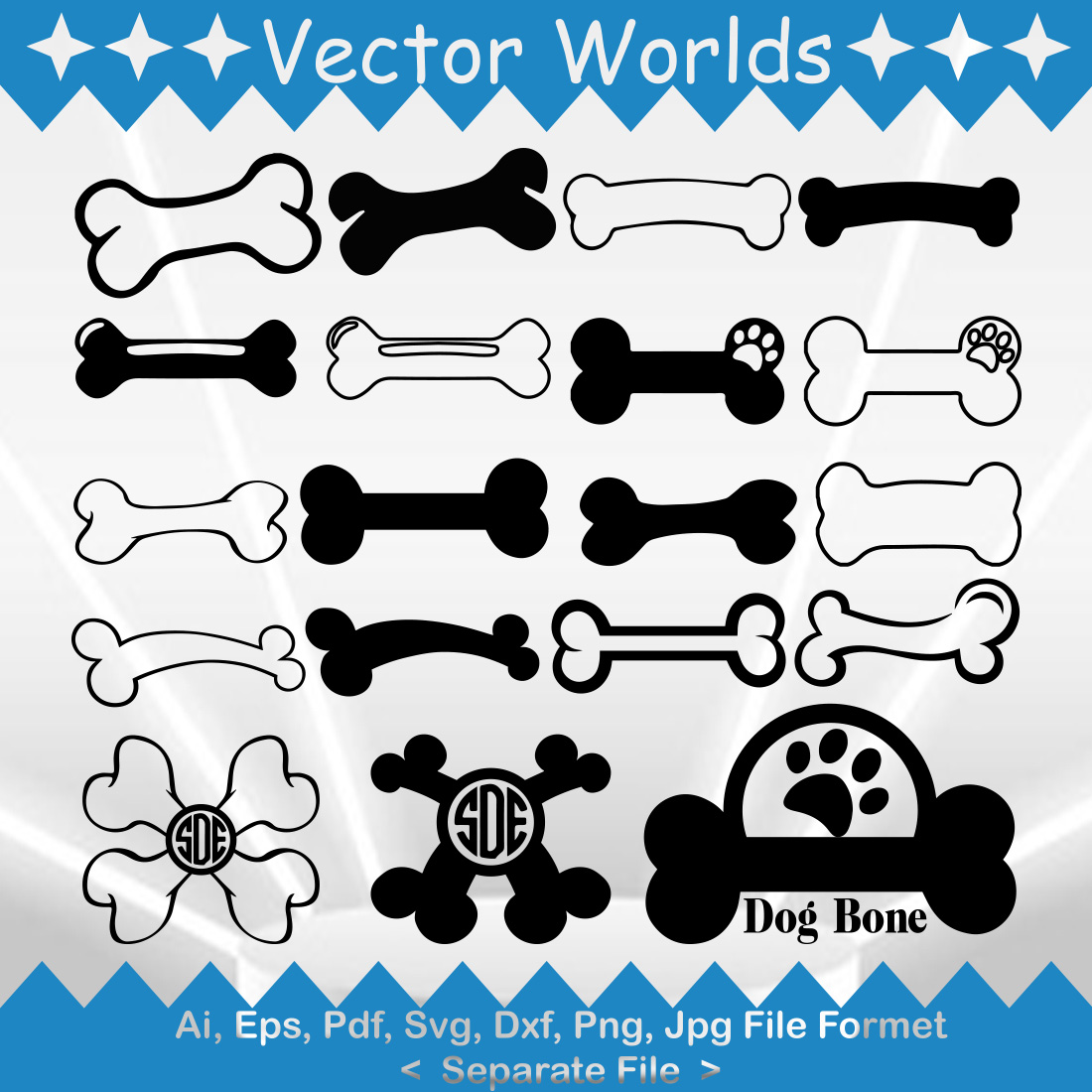 Dog Bone SVG Vector Design - MasterBundles