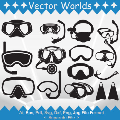 Collection of amazing diving glasses silhouette images