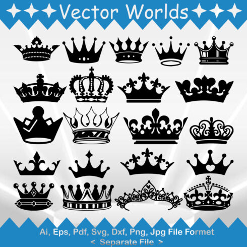 A selection of adorable images of crown silhouettes