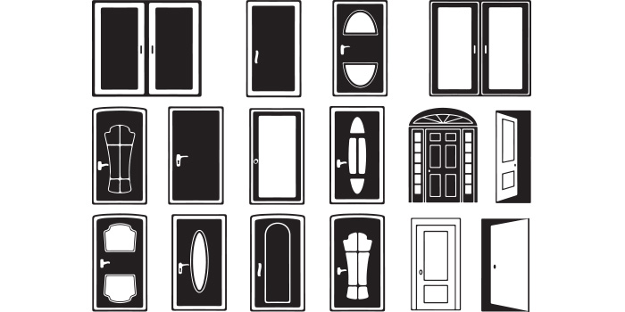 A selection of adorable door silhouette images