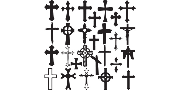 Collection of beautiful images of silhouettes of crosses