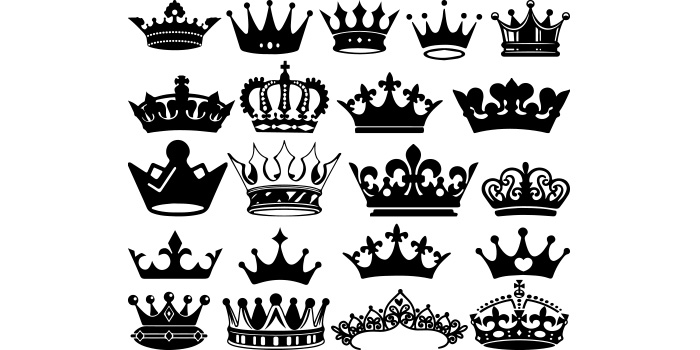 Collection of beautiful images of silhouettes of crowns