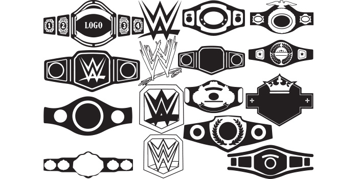 A selection of amazing vector images of champion belts.