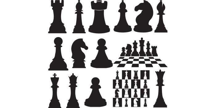 Chess SVG Chess Pieces Clipart Black & White Chess Pieces -  Canada in  2023