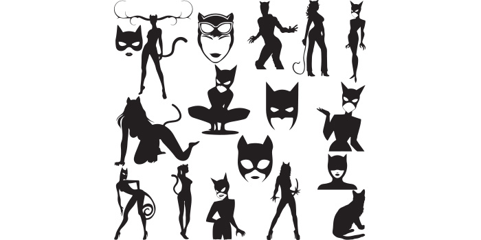 A selection of amazing vector images of catwoman.