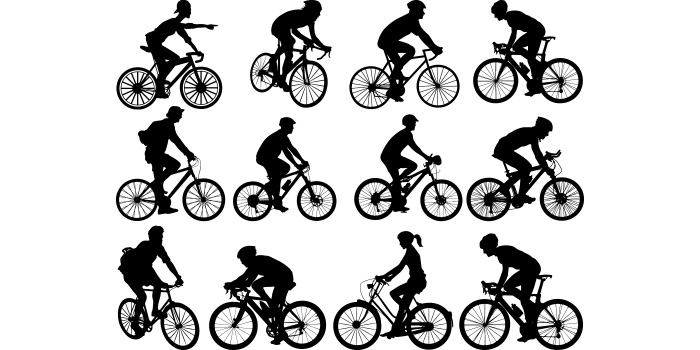 Collection of beautiful images of silhouettes of cyclists