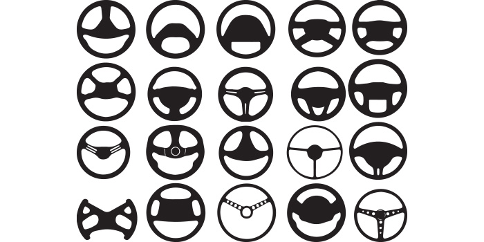 Collection of beautiful vector images of Car Steering.