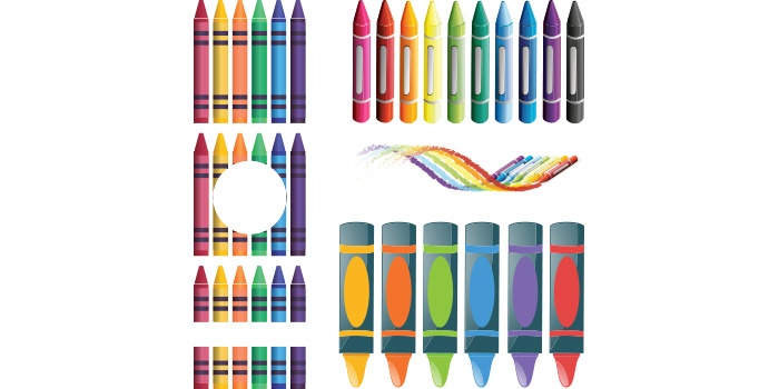 Set of amazing vector crayons