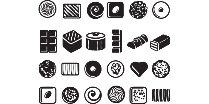 Collection of amazing vector image of chocolate.