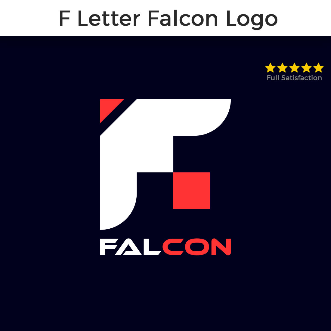 F Lettter Falcon Eagle Logo Design cover image.